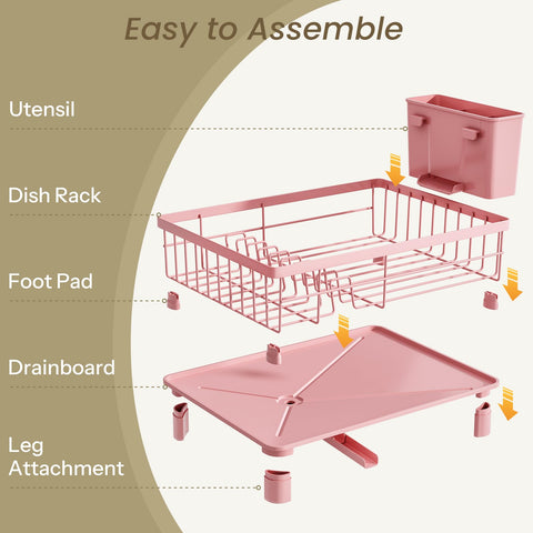 SNTD rack loaded with plates and bowls demonstrating compact drying capacity