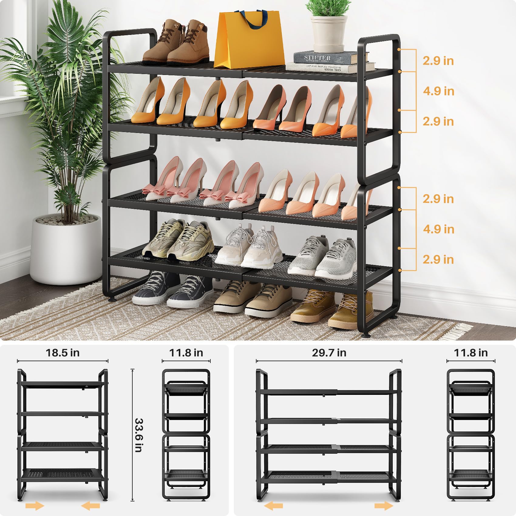 SNTD mesh shelf closeup showing heel-grip stability benefit