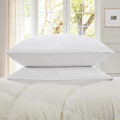 SNUG&COZY display of pillow fluff and loft after unboxing benefit breathable support