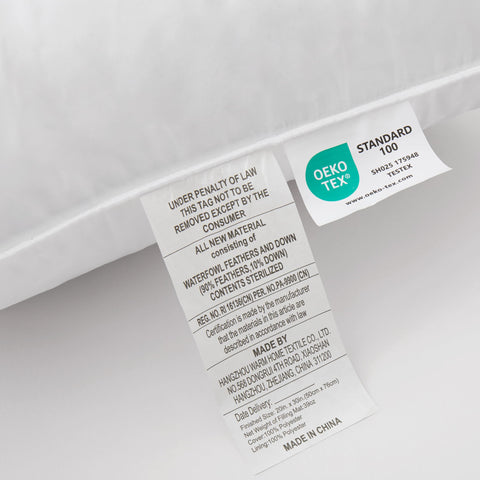 SNUG&COZY pillow in a standard pillowcase on a made bed benefit ready-to-use comfort