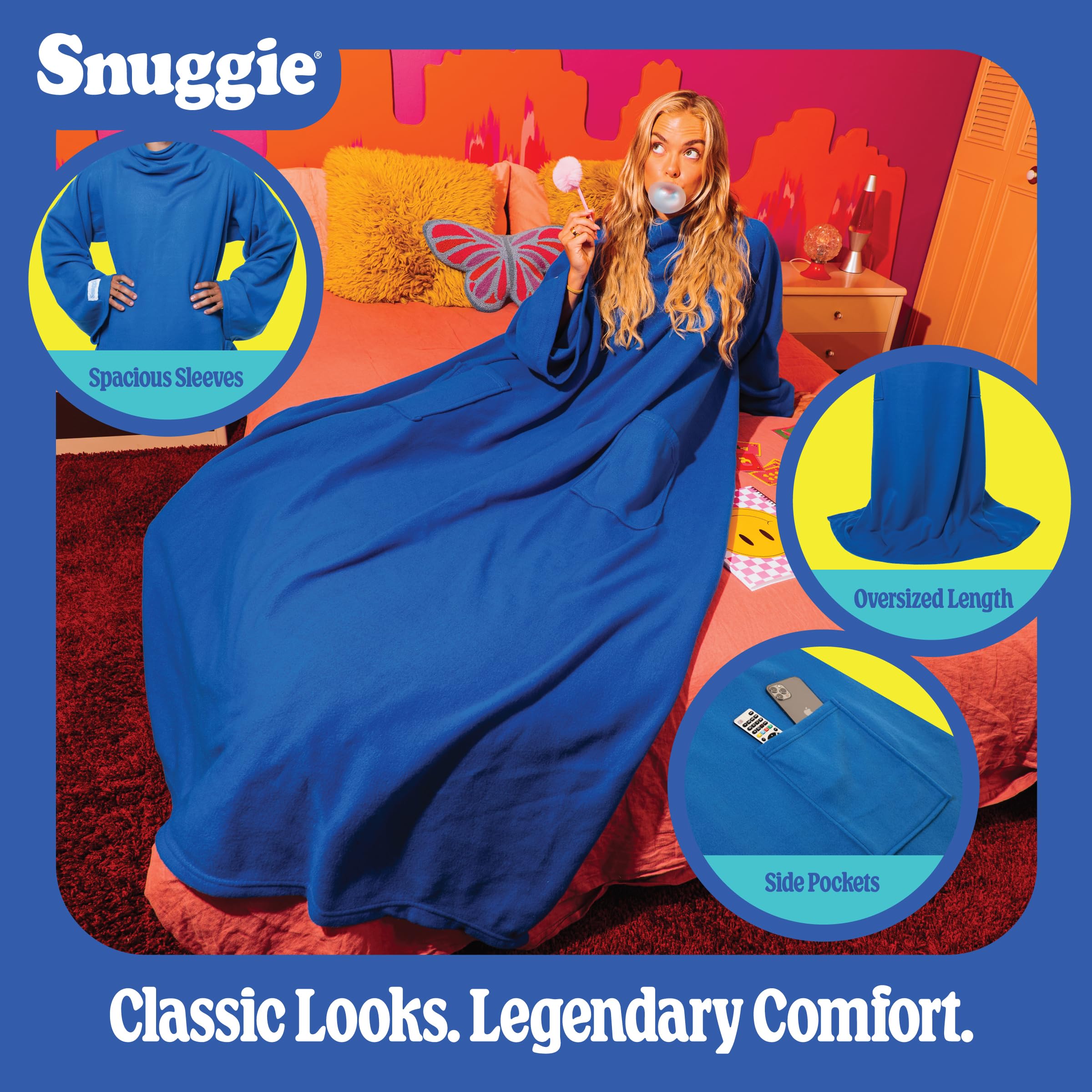 Snuggie close-up fleece texture highlighting plush softness and warmth