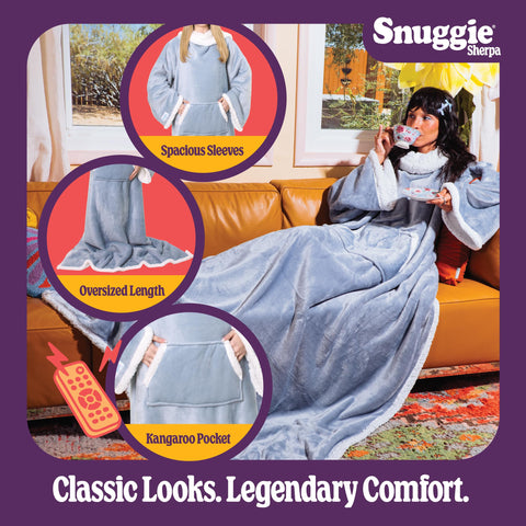 Snuggie sherpa close-up showing plush lining and soft texture