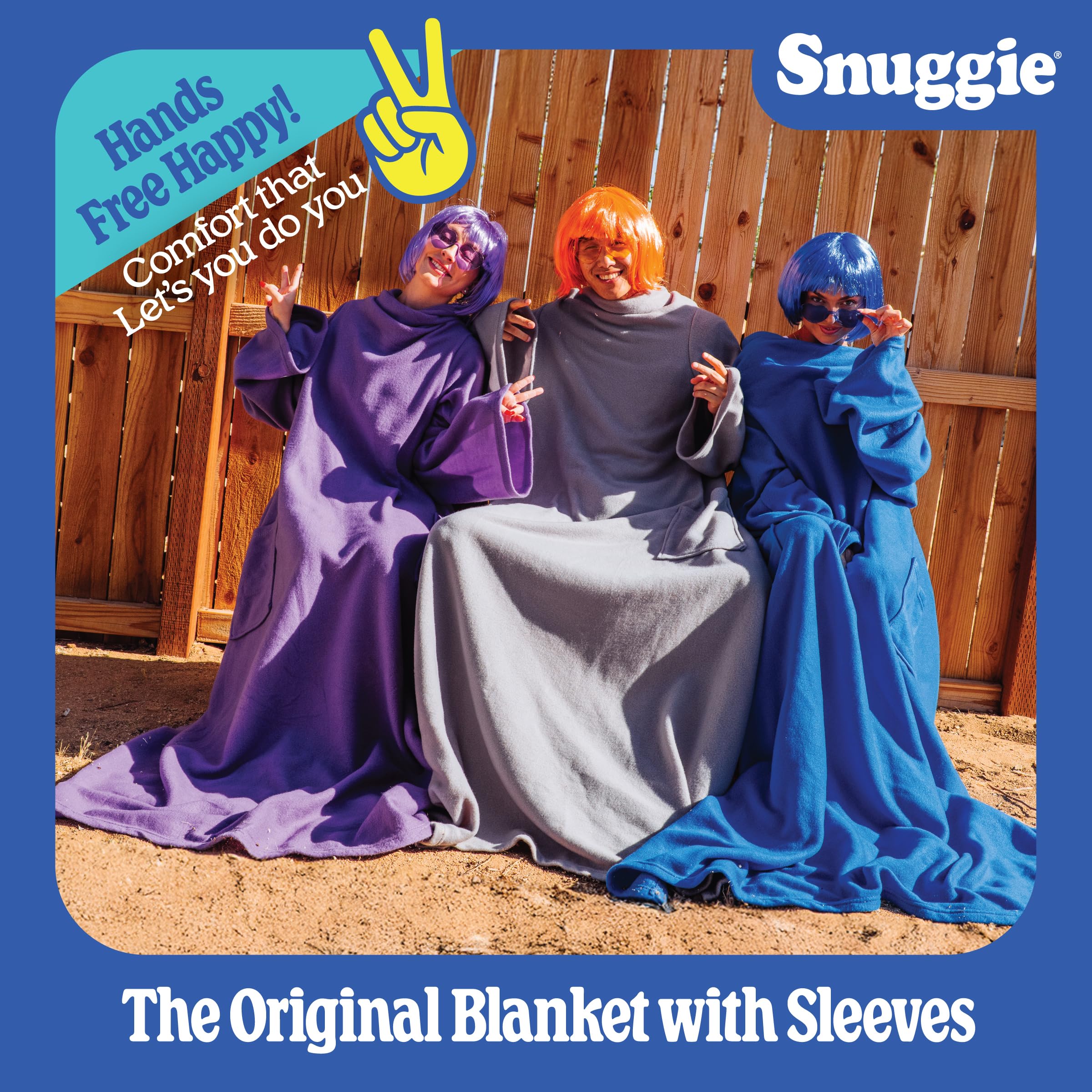 Snuggie on a person on couch demonstrating comfort and relaxed use
