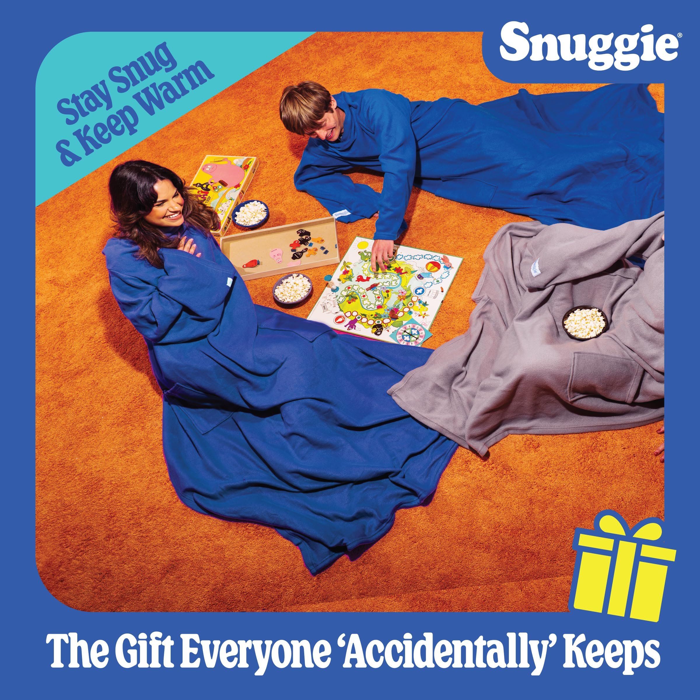 Snuggie sleeve and pocket detail showing convenient hands-free storage