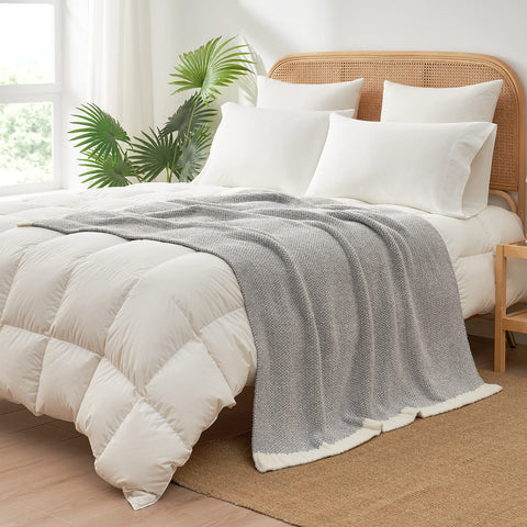 Snuggle Sac layered on bed creating warm decorative accent