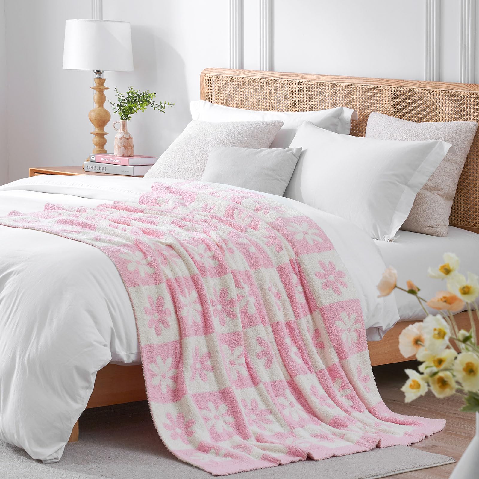Snuggle Sac draped over sofa in living room adding cozy decorative warmth