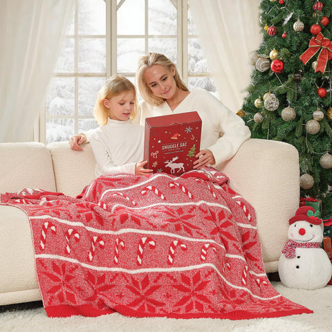 Snuggle Sac blanket folded in premium gift packaging ready for gifting