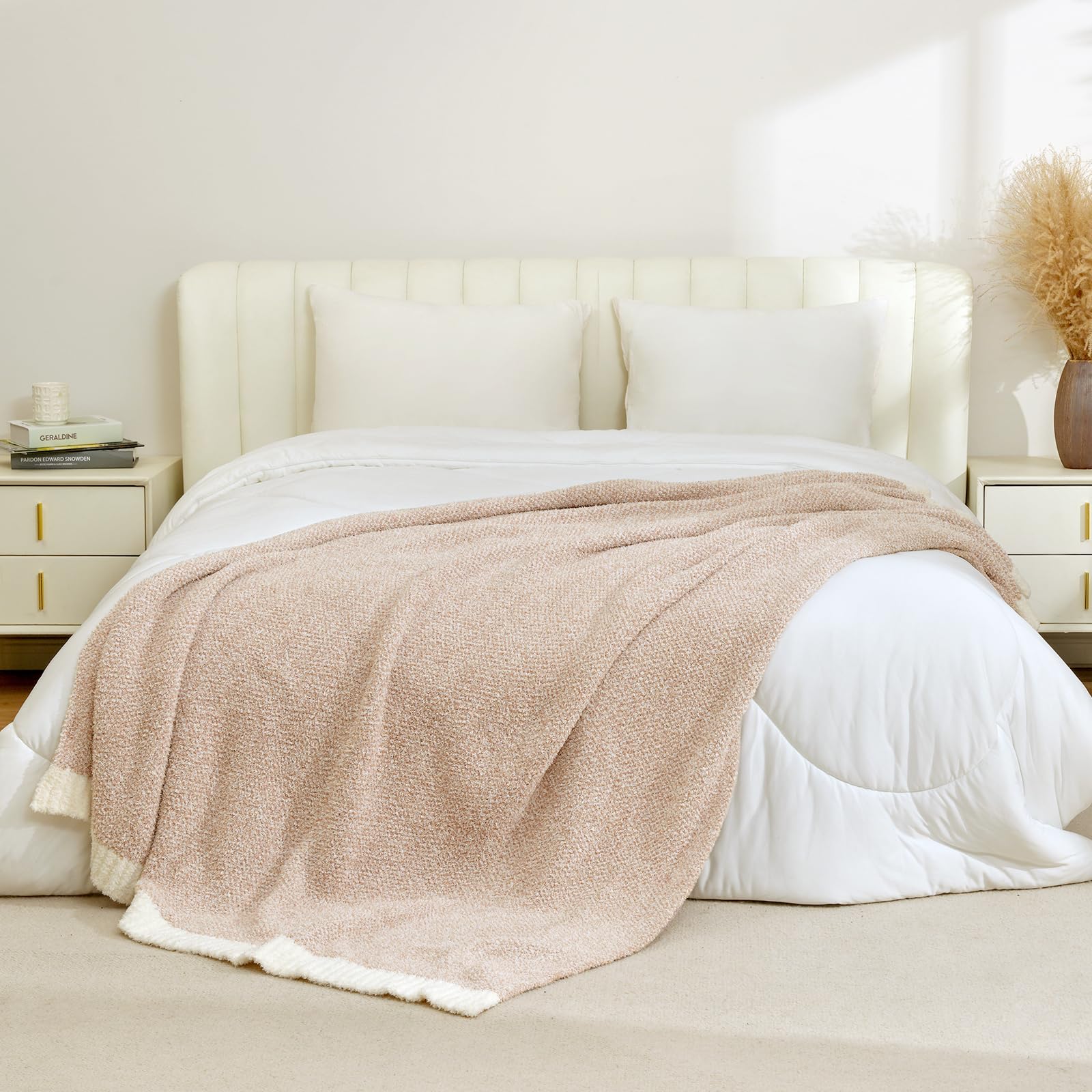 Snuggle Sac draped over sofa adding warmth and inviting style