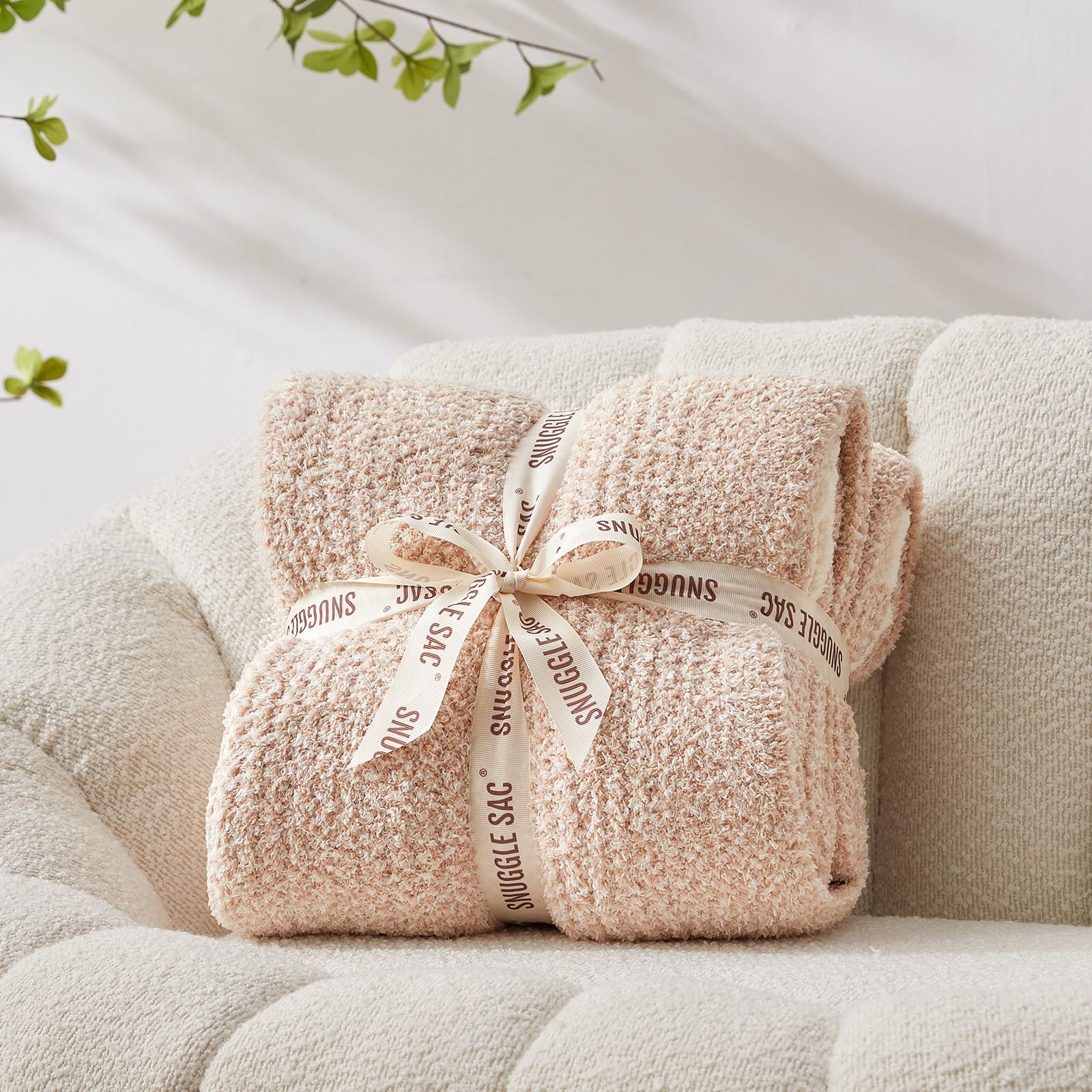 Snuggle Sac reversible side view showing two-tone heather benefit