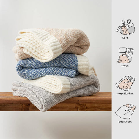 Snuggle Sac packed travel blanket in bag for convenient warmth on the go