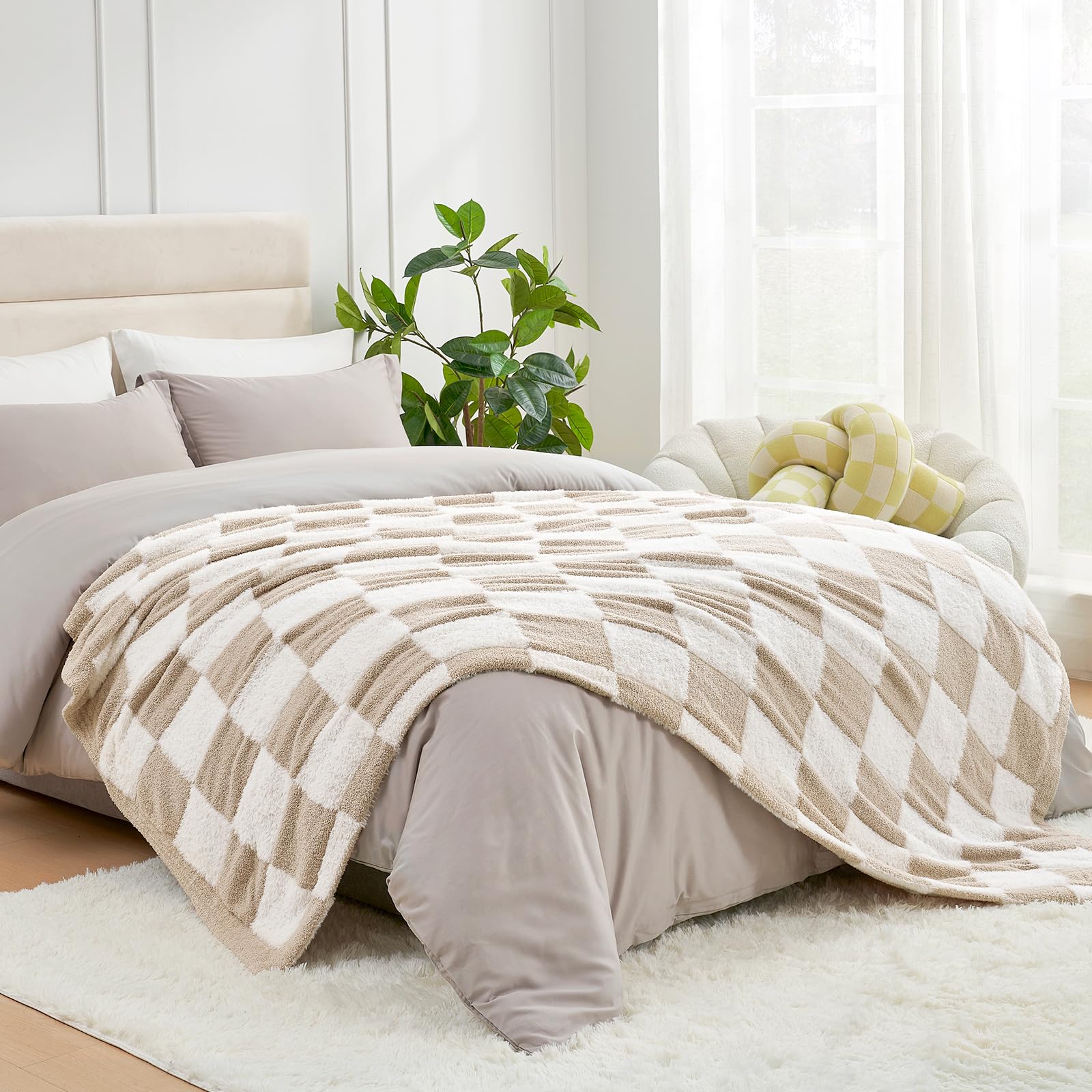 Snuggle Sac throw in a reading corner conveying warm comfort during relaxation