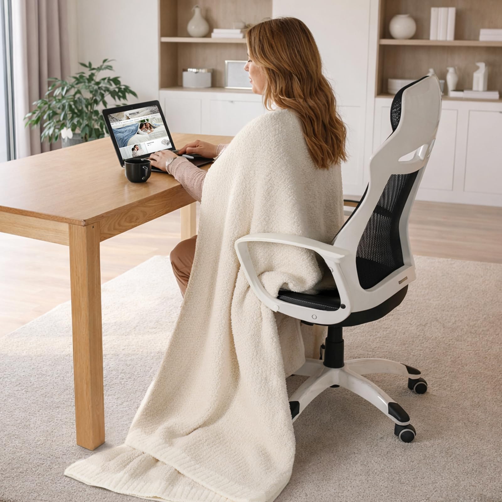 Snuggle Sac lifestyle reading cozy setup for relaxation benefit