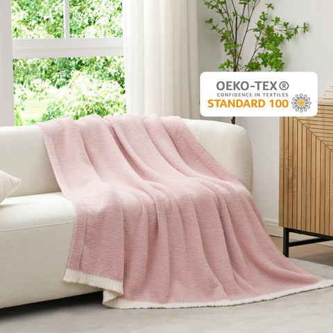 Snuggle Sac draped on sofa in living room adding warmth and decor