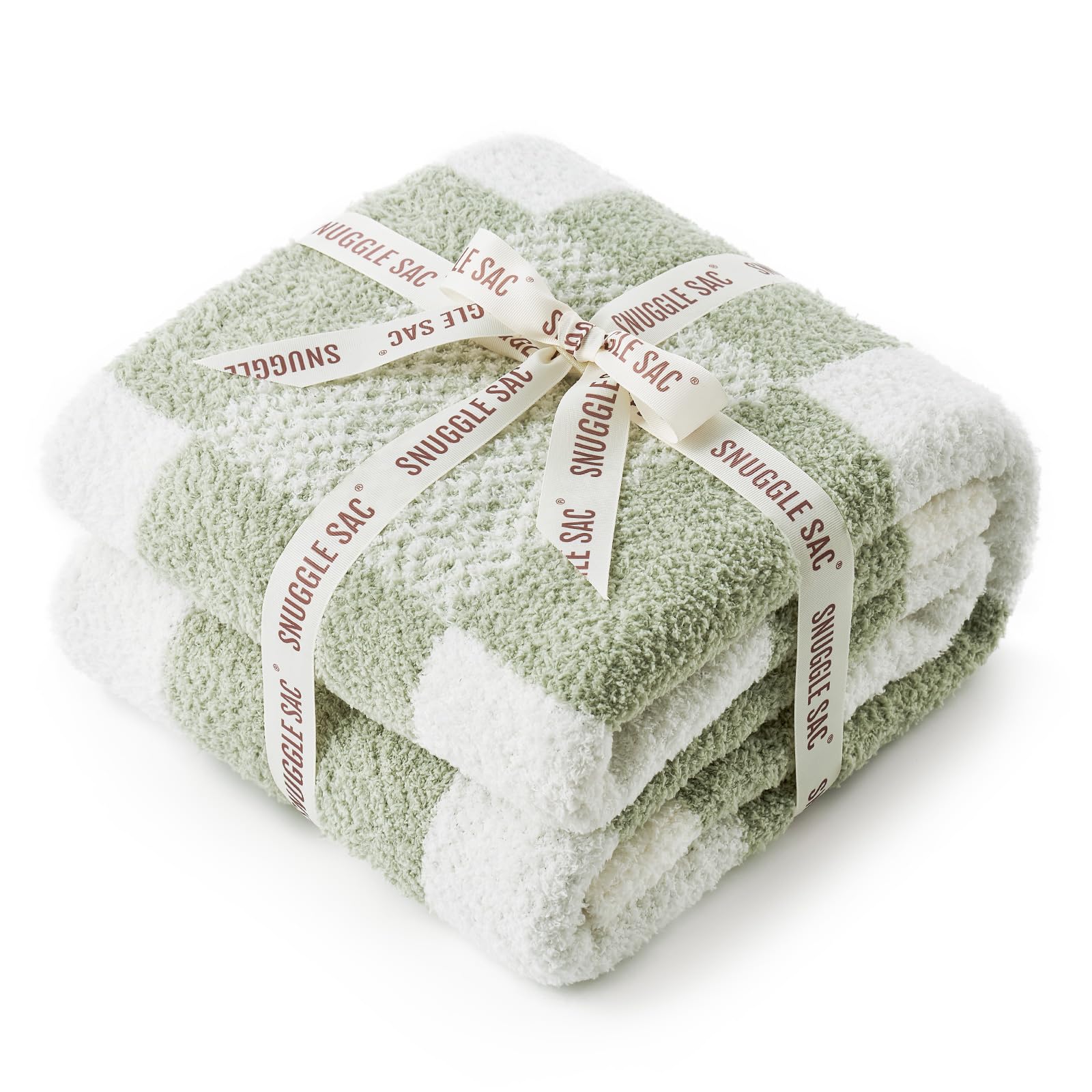 Snuggle Sac packaged blanket with ribbon ready as a gift and elegant presentation