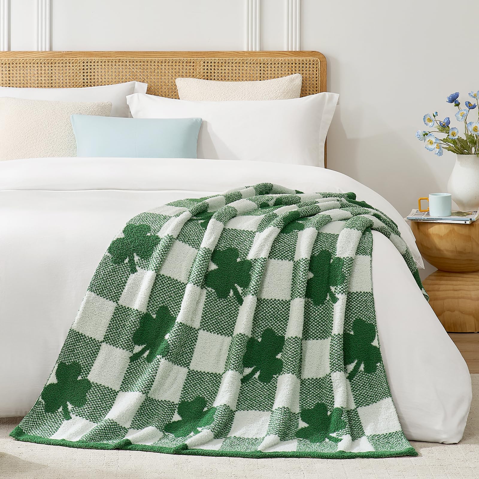 Snuggle Sac blanket on chair demonstrating 50x60 inch scale and travel convenience