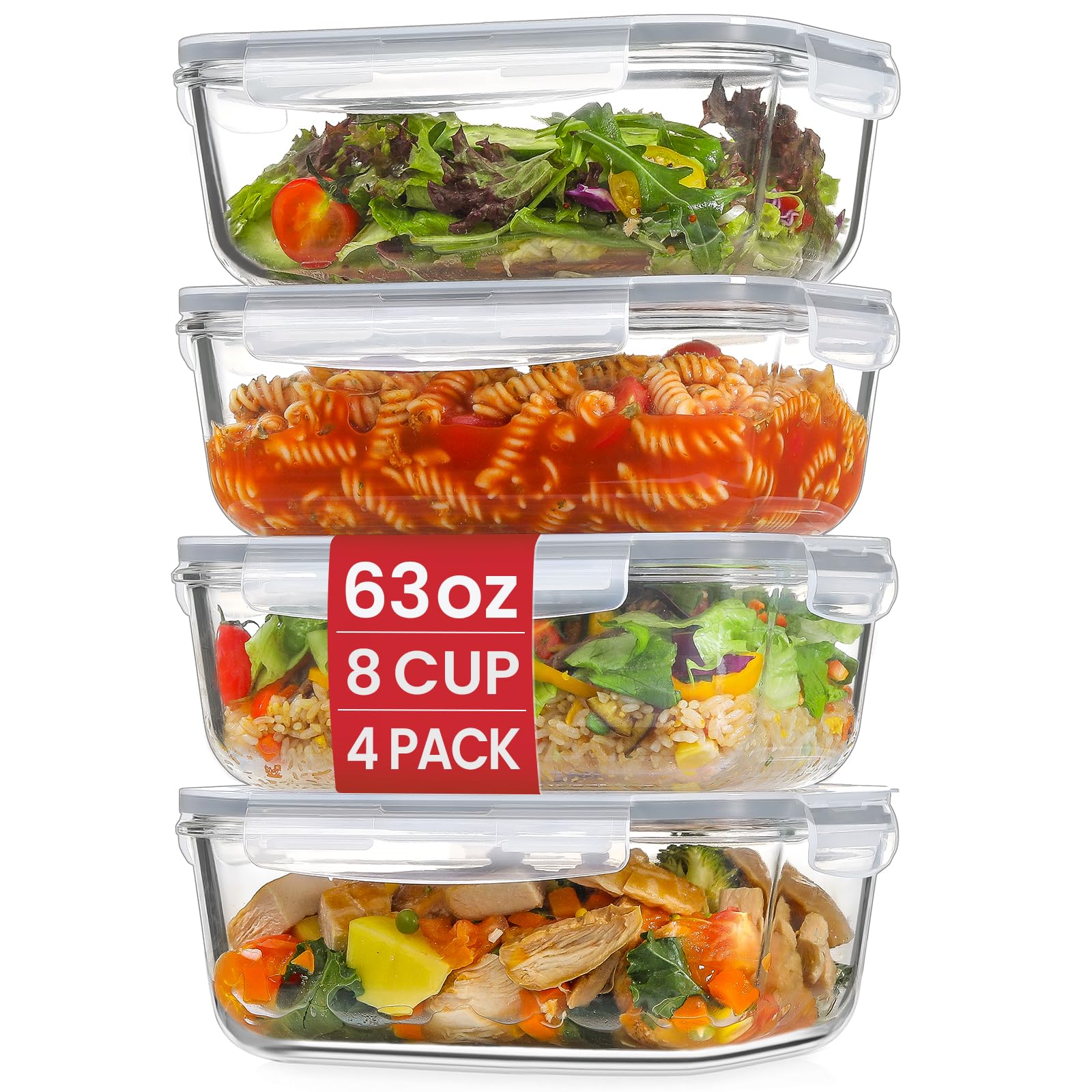 Snuvid front packaging showing four containers and lids for versatile storage