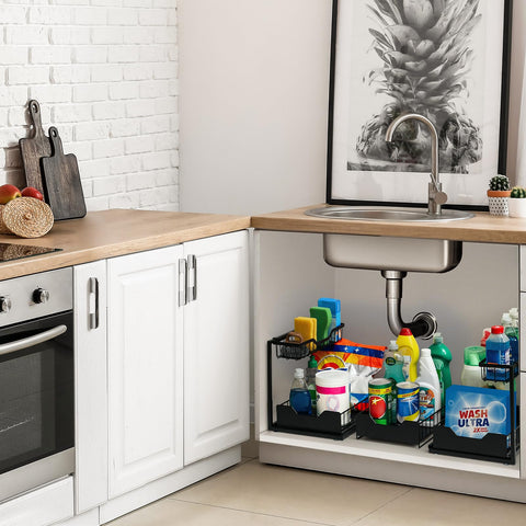 Snuvid installed inside cabinet to show size and clearance