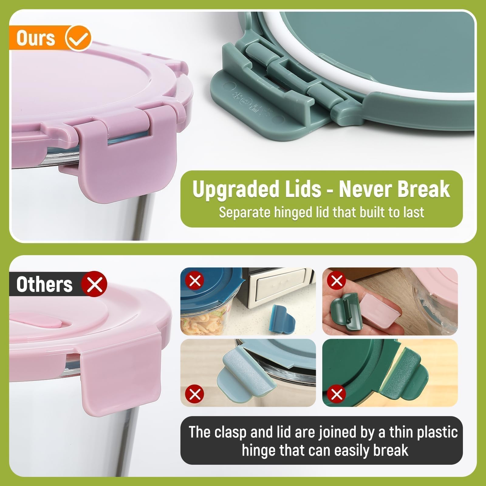Snuvid lid close-up highlighting the reinforced split-hinge and long-lasting durability benefit