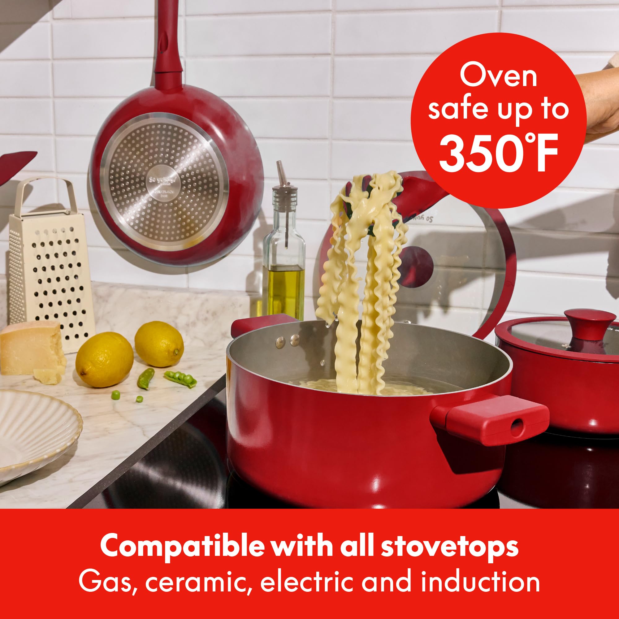 so yummy by bella 5qt casserole in oven showing stovetop-to-oven versatility