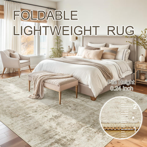 Soalmost rug beside chairs for scale showing true 8x10 dimensions and layout help