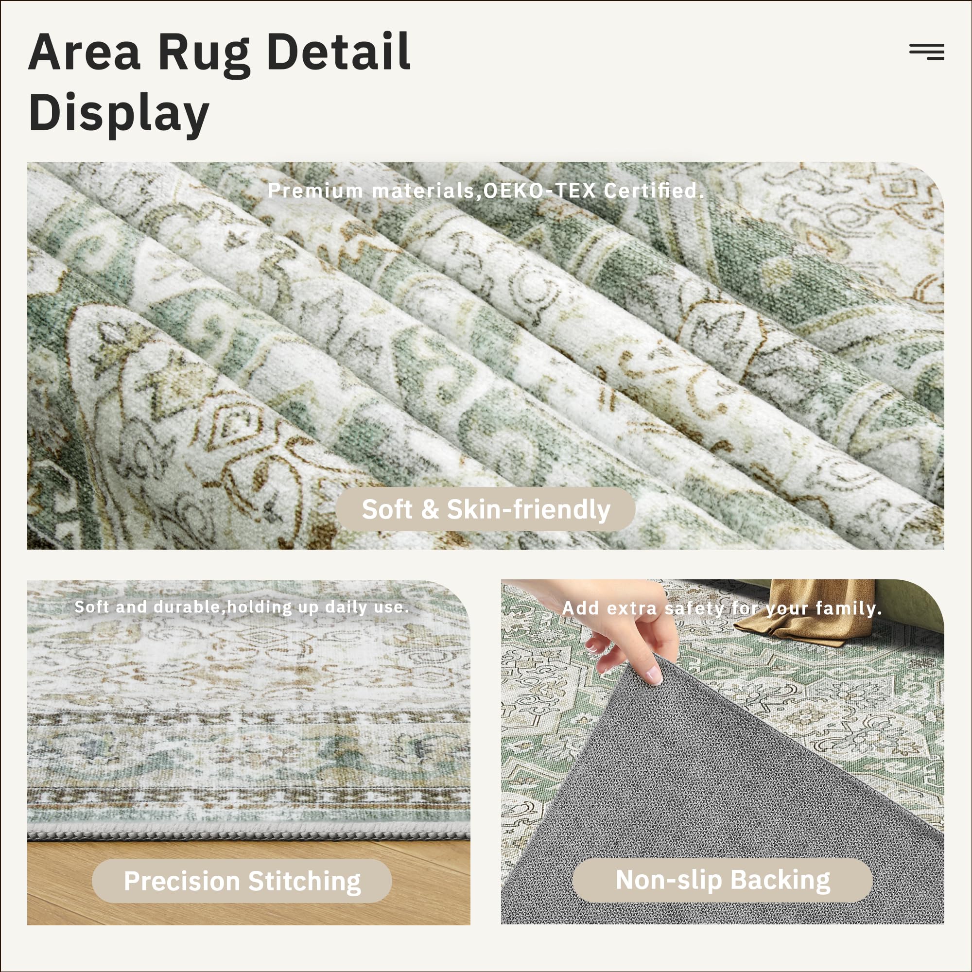Soalmost rug with a pet near a spill to show stain resistance - pet-friendly clean