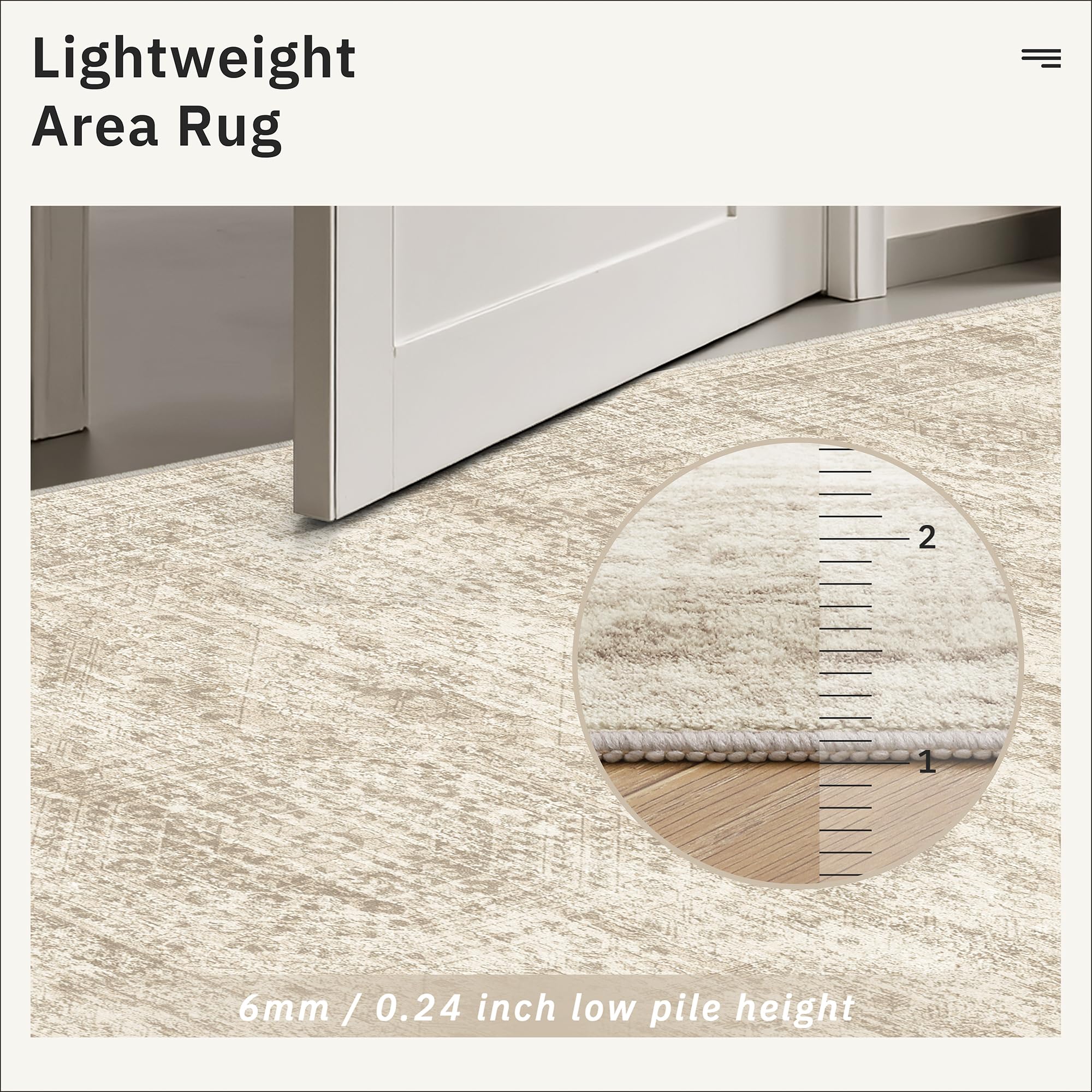 Soalmost rug with furniture showing 8x10 scale and room coverage benefit