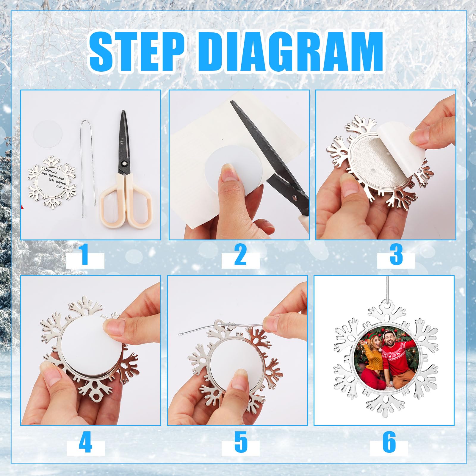 Soaoo double-sided ornament with two photos displayed for increased sentimental value benefit