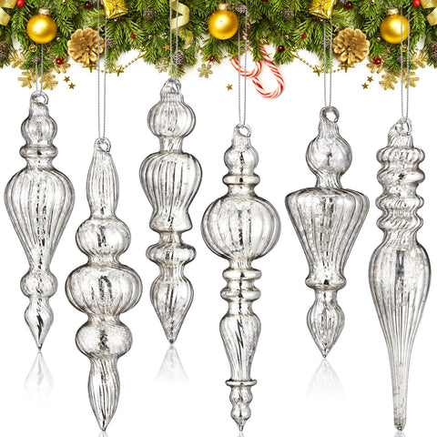 Soaoo front view showing six silver finial ornaments, highlights set completeness