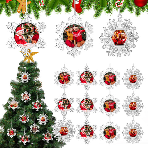 Soaoo front view snowflake ornament showing decorative finish and easy personalization benefit
