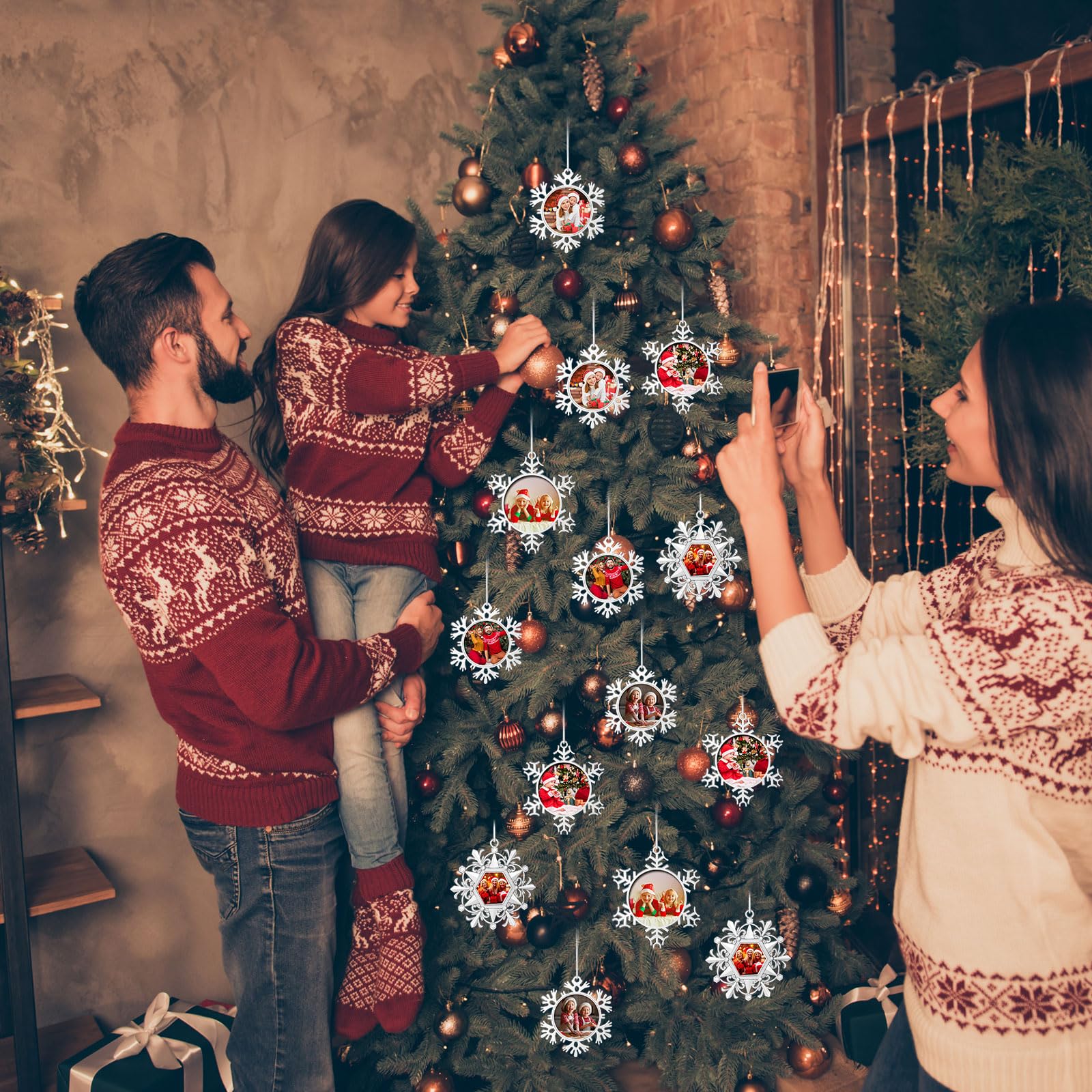Soaoo ornament hanging on Christmas tree adding personalized warmth to holiday display benefit