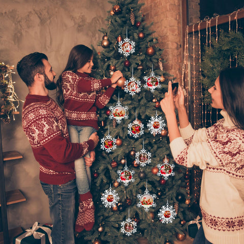 Soaoo ornament hanging on Christmas tree adding personalized warmth to holiday display benefit