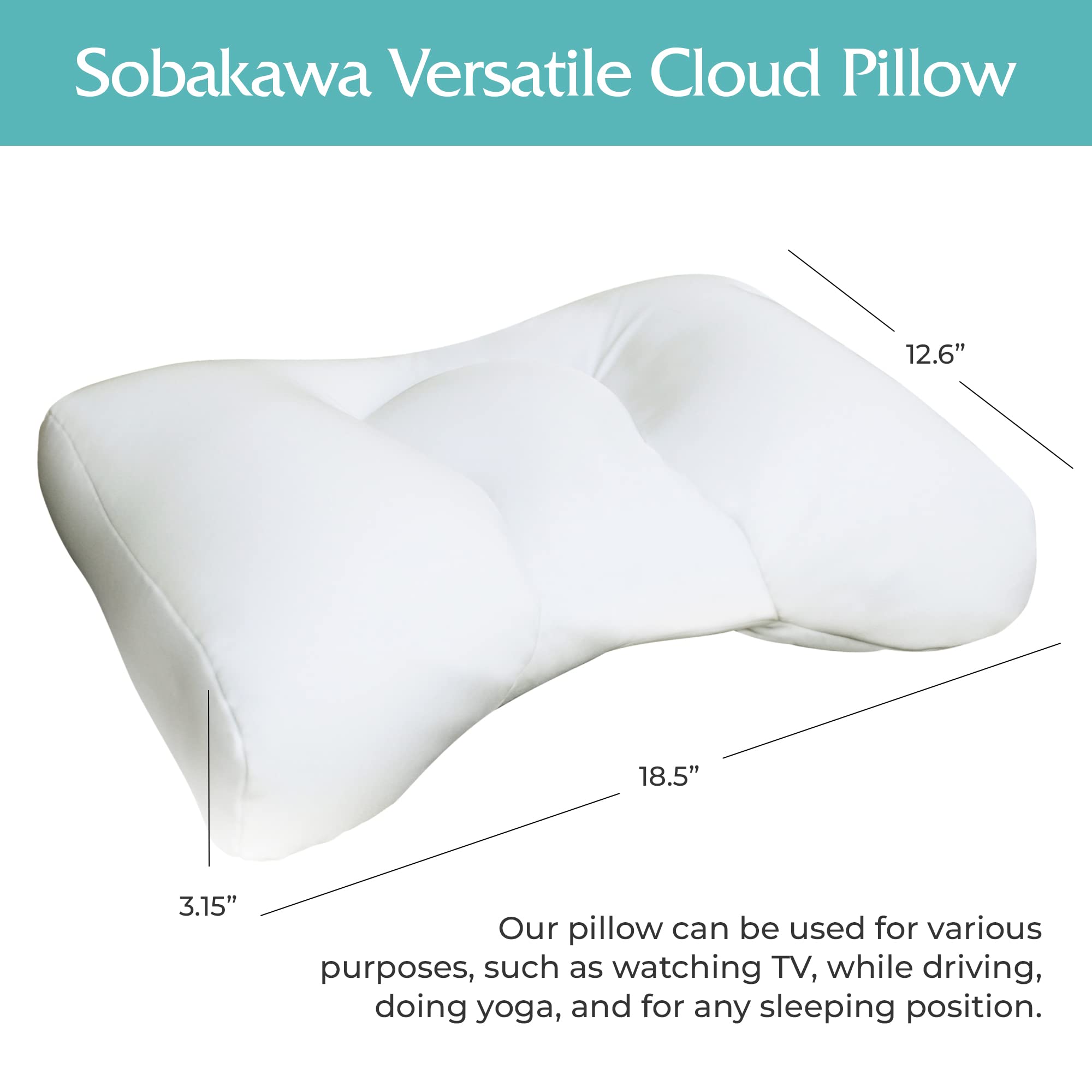 Sobakawa detailed microbead fill spilling slightly to show adaptive support