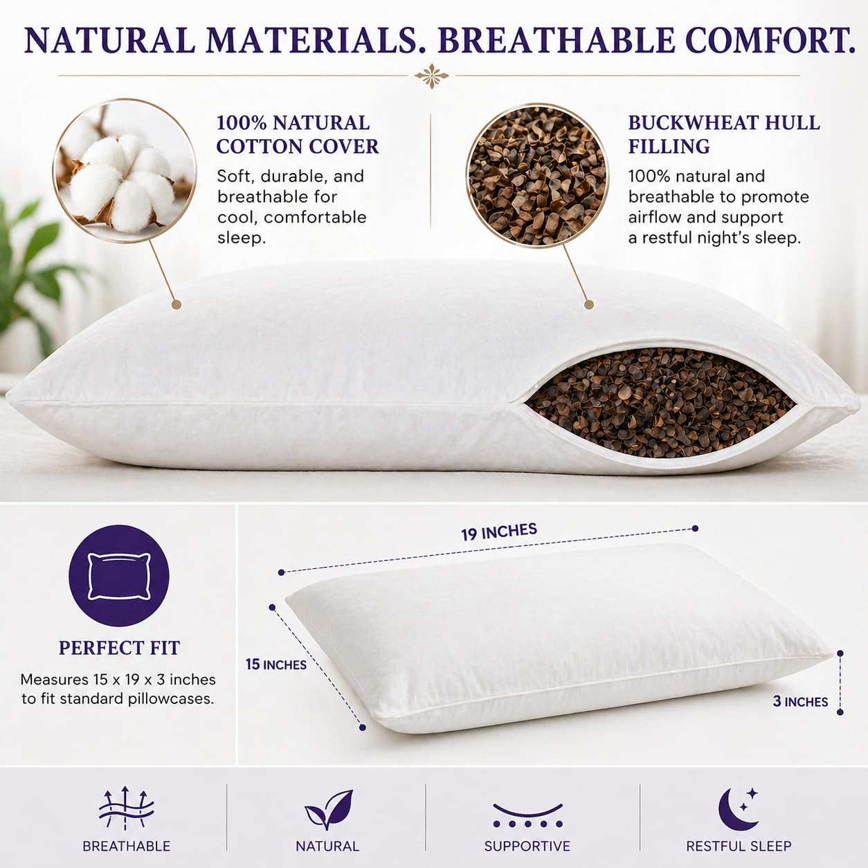 sobakawa pillow in use by side sleeper demonstrating neck support and pressure relief