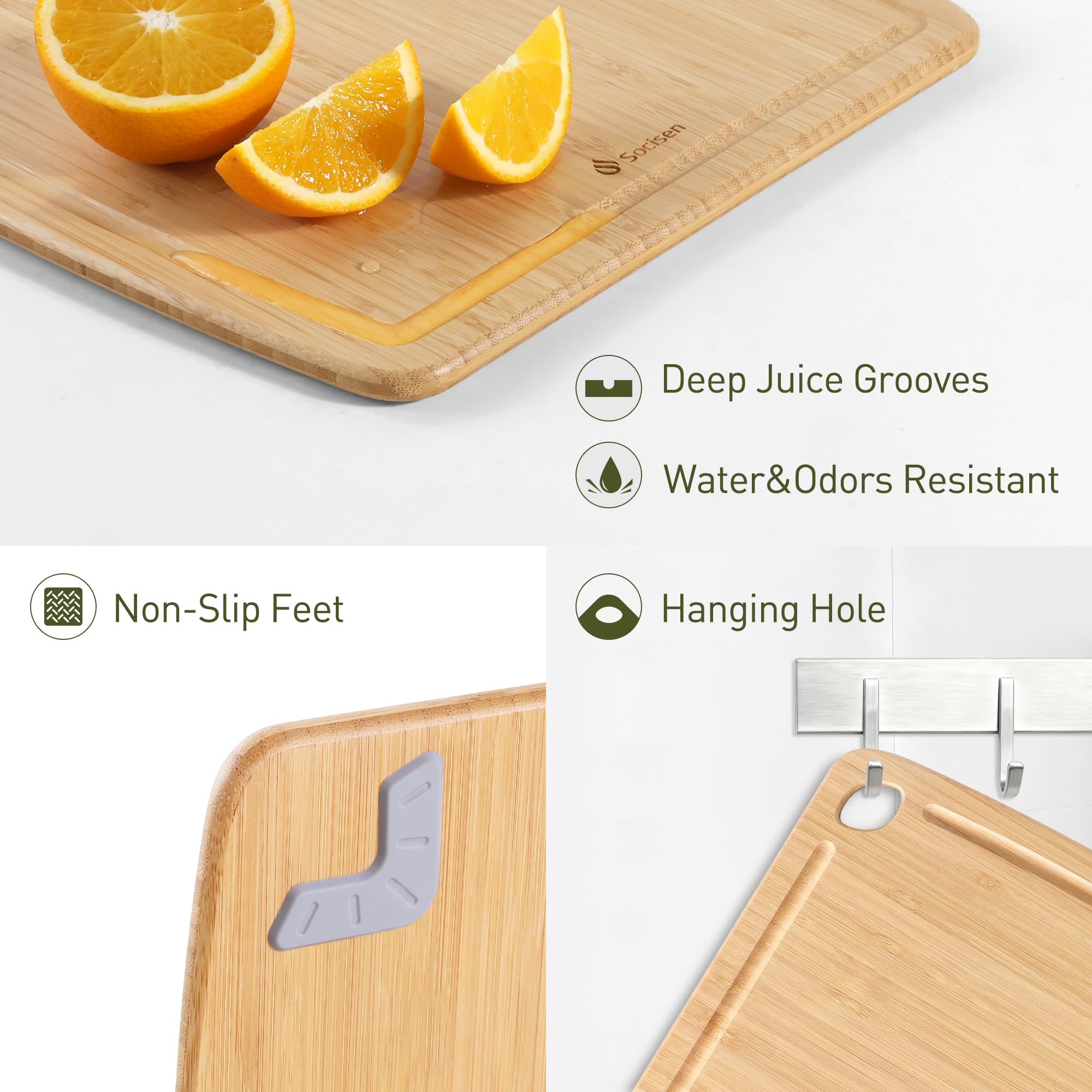Socisen board displayed with cheese and fruit for attractive serving presentation