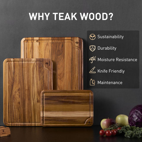 Socisen close-up of teak wood grain showing smooth surface and cutting precision