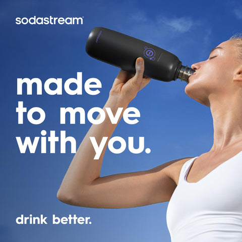 SodaStream close-up of stainless finish showing durable, odor-resistant metal surface