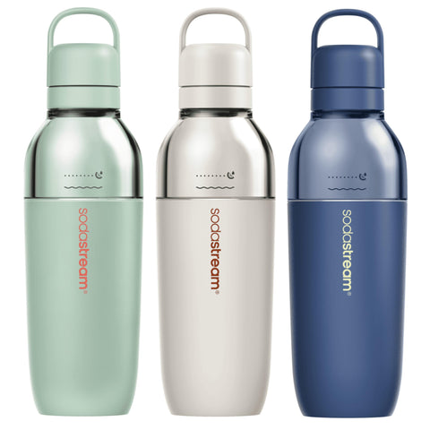 SodaStream mint bottle cap close-up highlighting leakproof seal benefit