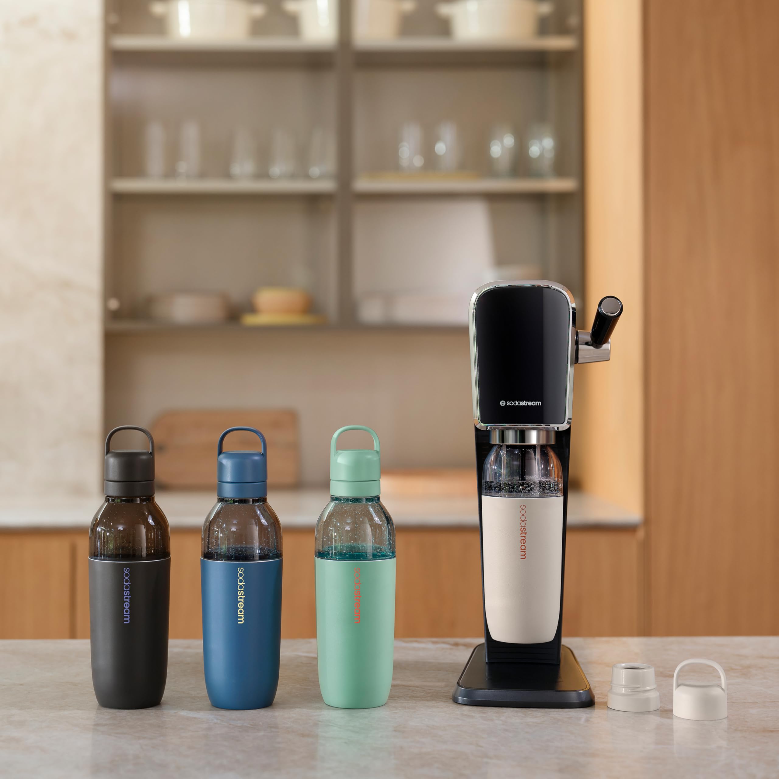 SodaStream mint bottle carry loop detail for easy transport advantage