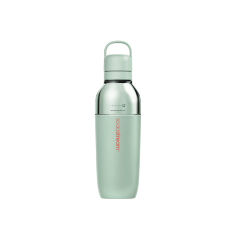SodaStream mint bottle front view showing sleek design and portability