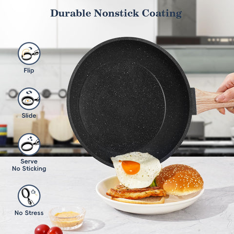 SODAY tempered glass lids and stay-cool handles offering secure, comfortable grip