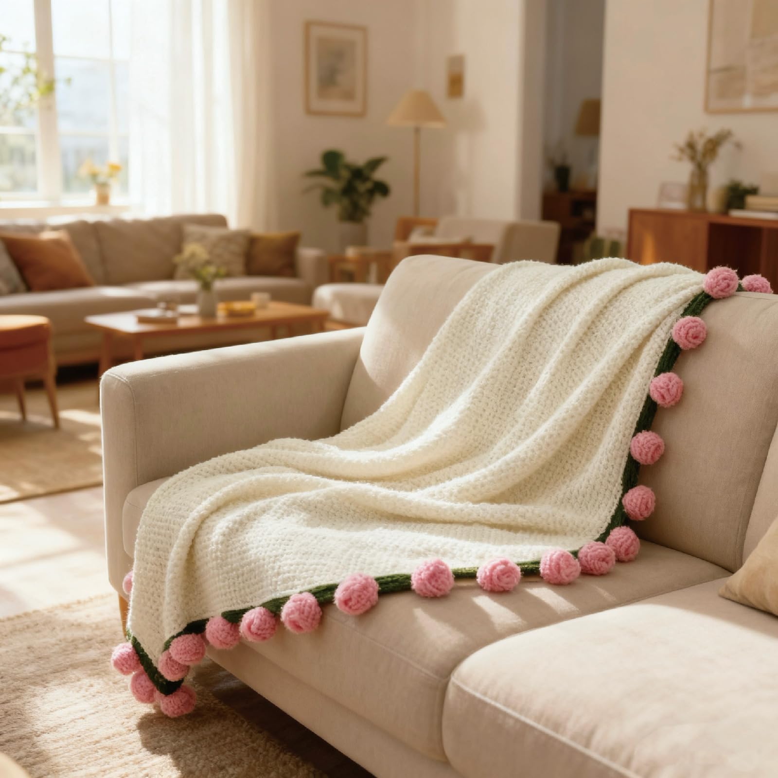 SoffMoiis edge and stitching detail illustrating durable hand-knit finish