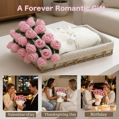 SoffMoiis rolled bouquet top view highlighting lifelike 3D rose texture