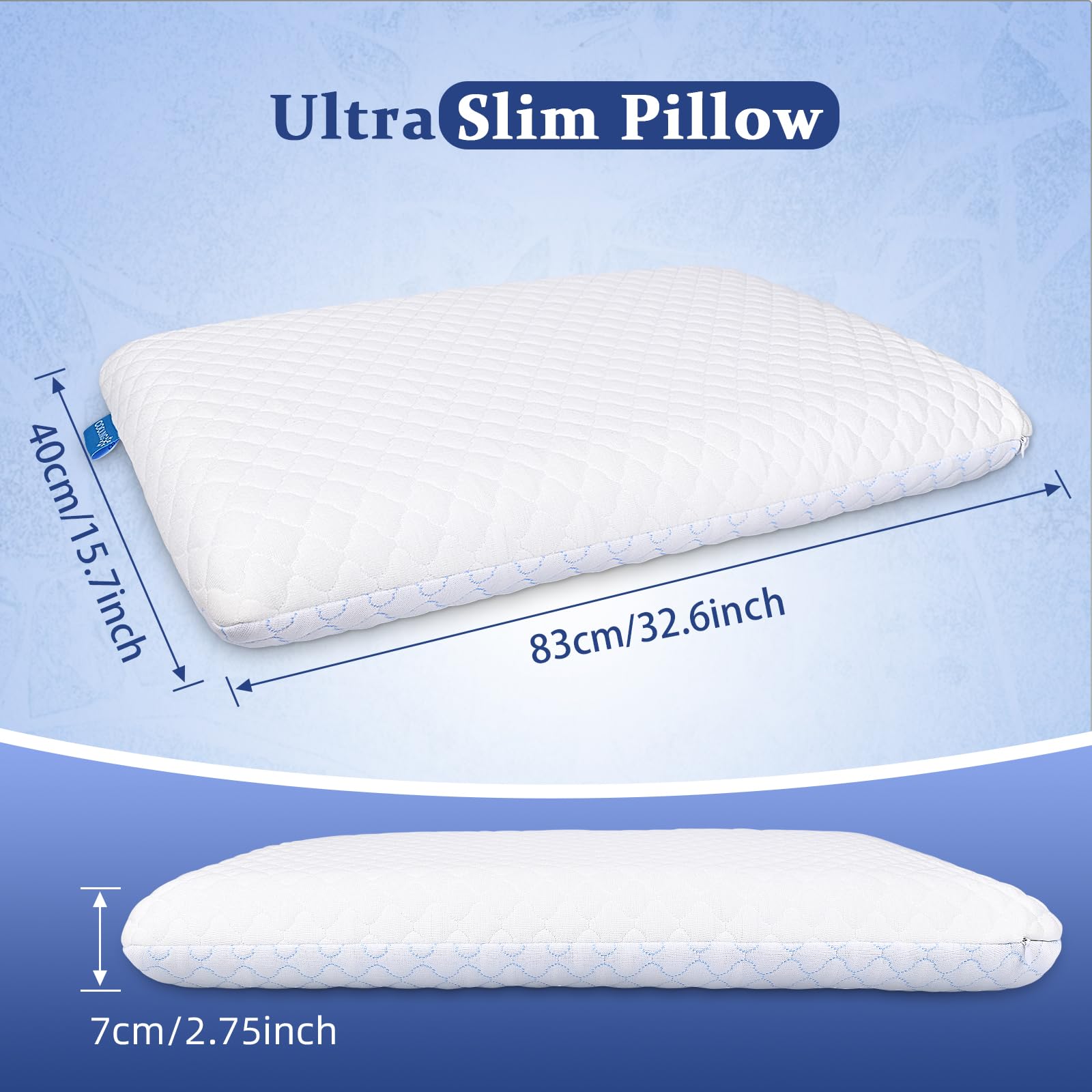 SofGlowly double-sided zippered cover showing ice silk and viscose options