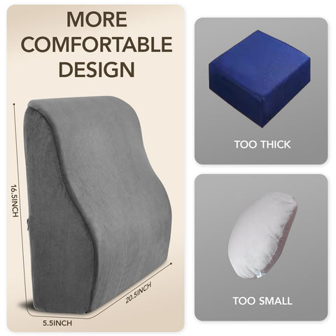 SofGlowly lumbar pillow in use on recliner offering stable back support