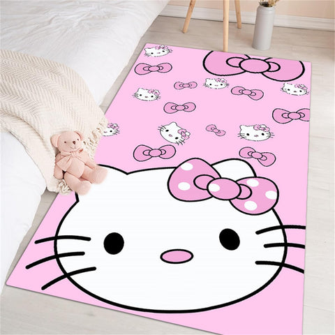 SOFPRO close-up of cartoon kitten face pattern highlighting cheerful decor