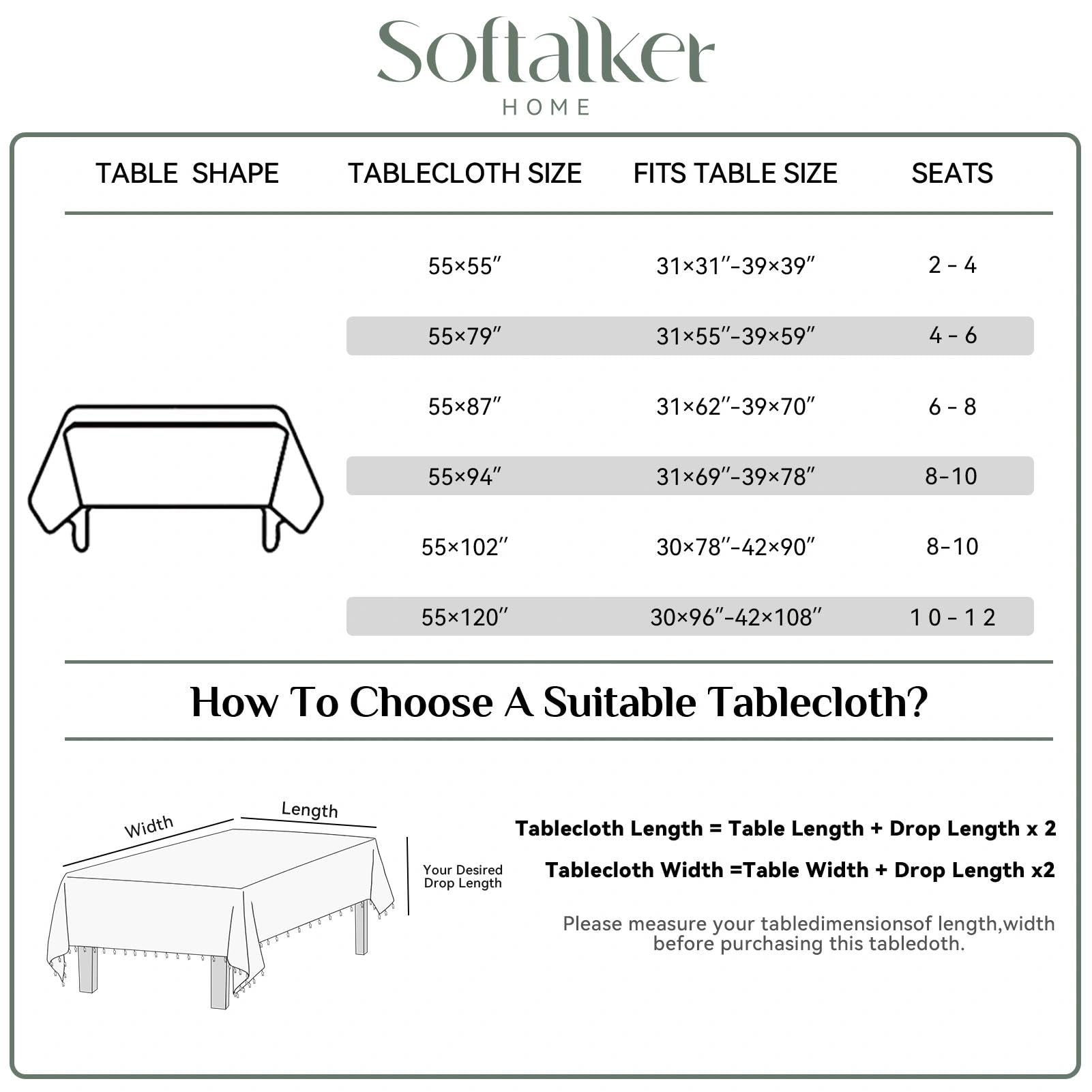 Softalker folded tablecloth in storage showing compact, wrinkle-resistant benefit