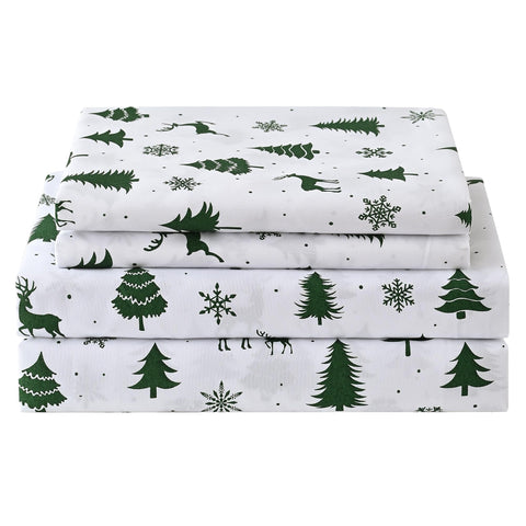 Softan front view of Christmas sheet set showing festive packaging and cozy appeal