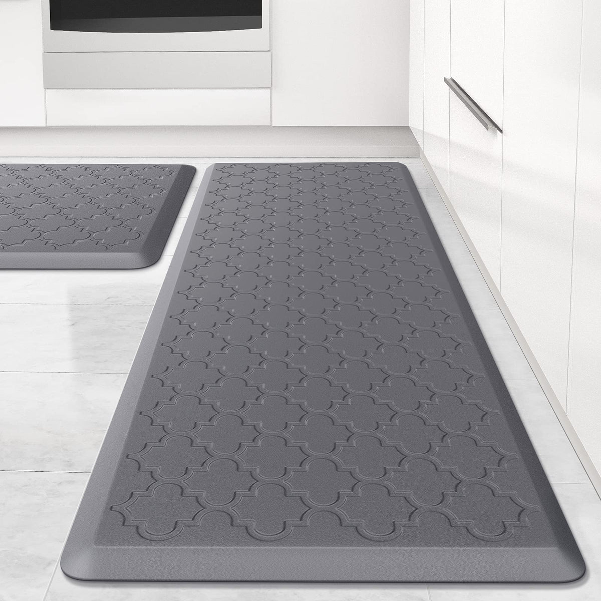 SoftDuo front view showcasing two kitchen mats providing cushioned comfort