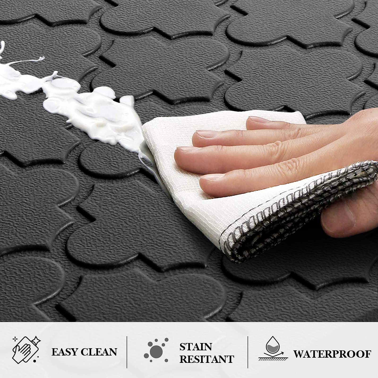 SoftDuo mat in use at sink offering standing comfort and support