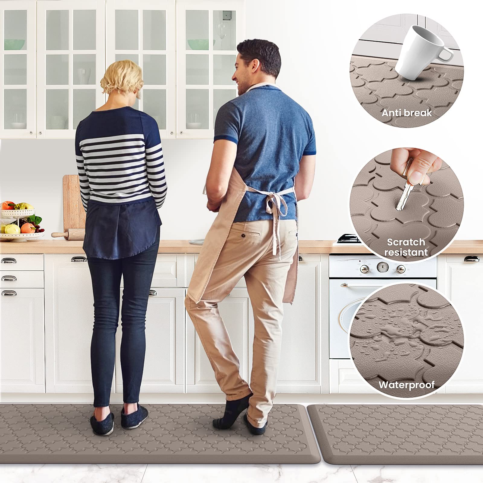 SoftDuo in-use by sink showing comfort during washing and easy cleanup